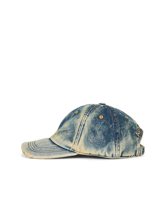 Acne Studios Carliy Goldmine Hat in Mid Blue | FWRD