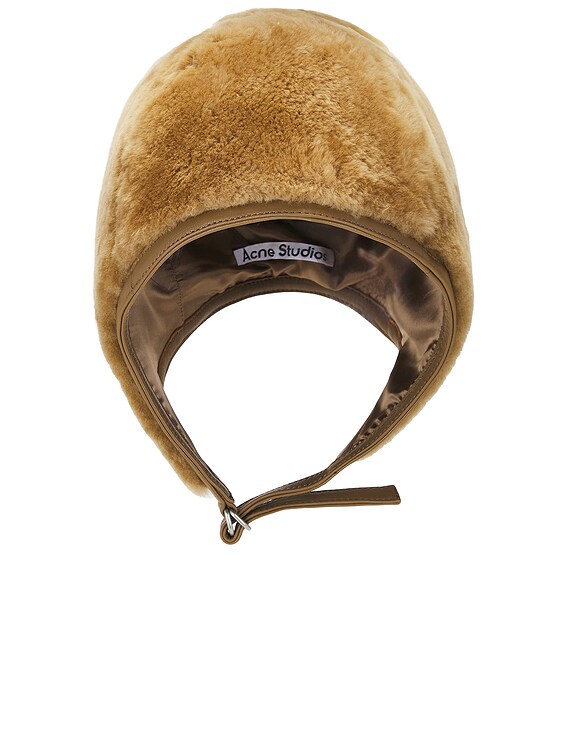 Acne Studios Belmer Silky Fur Hat in Ginger Brown | FWRD