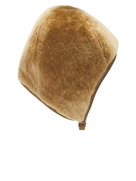 Acne Studios Belmer Silky Fur Hat in Ginger Brown | FWRD