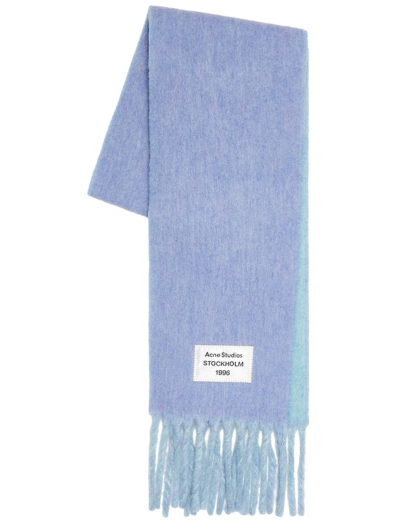 Acne Studios Volly Scarf in Blue & Light Blue | FWRD