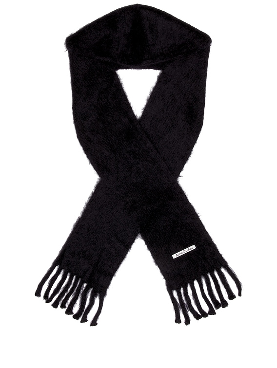 Acne Studios Hooded Scarf in Black | FWRD