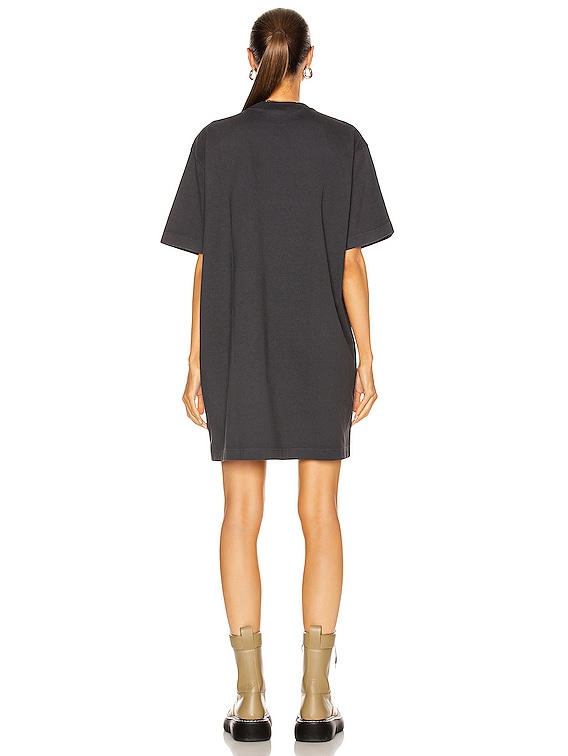 Acne Studios Oversized T-Shirt Dress in Black | FWRD