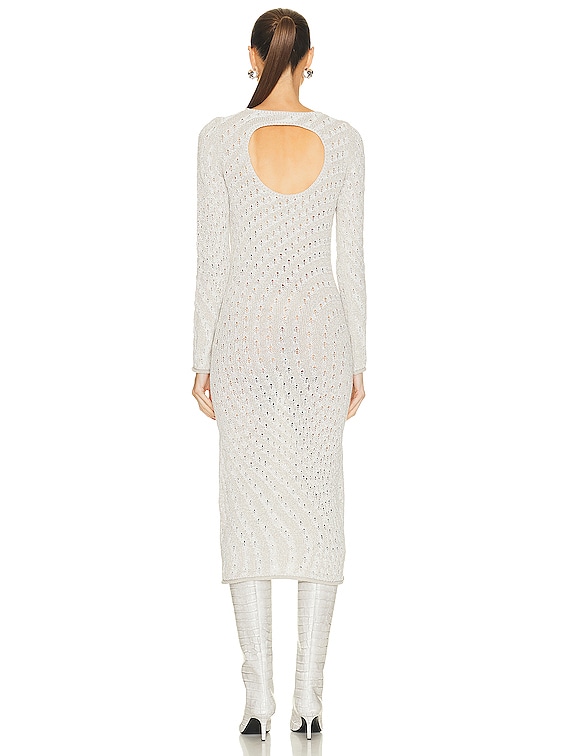 Acne Studios Long Sleeve Dress in Pale Grey | FWRD