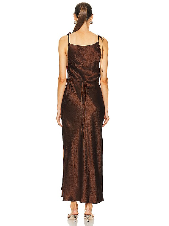 Acne Studios Maxi Dress in Chocolate Brown | FWRD