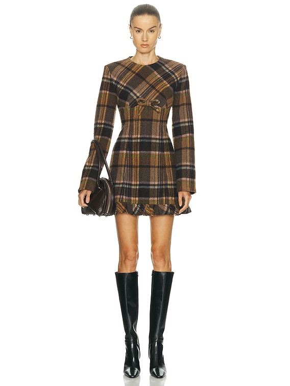 Delfin Plaid Mini Dress