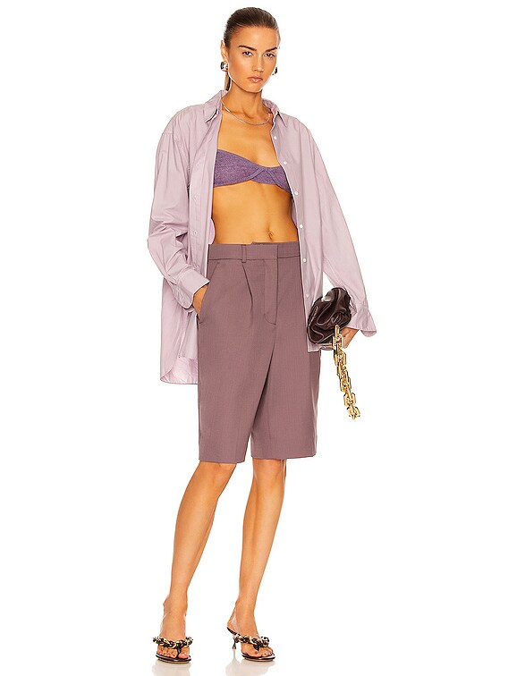 Acne Studios RUTHIE テーラードショートパンツ - Mauve Purple | FWRD