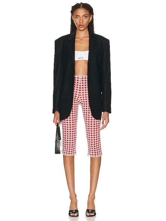 Acne Studios Checkered Short in Cardinal Red | FWRD