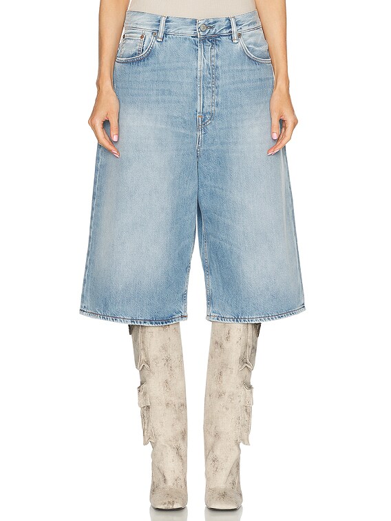 パンツ Acne Studios short pants 34 Acne Studios - Denim shorts with belt - Loose fit - Dark Blue