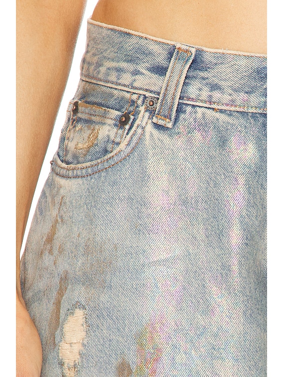 Acne Studios 2023 Dirty Halo Super Wide Leg in Mid Blue | FWRD