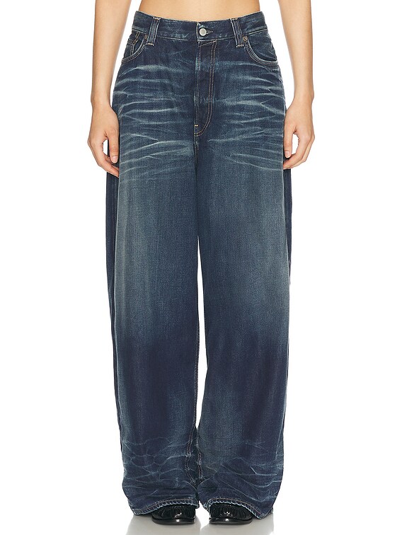 Acne Studios 2023 Broadway Super Wide Leg in Mid Blue | FWRD Acne Studios 2023 Broadway Super Wide Leg in Mid Blue | FWRD