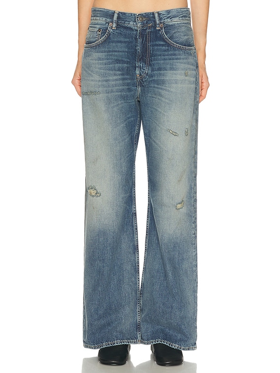 Acne Studios 2021F Daybreak Wide Leg in Mid Blue | FWRD