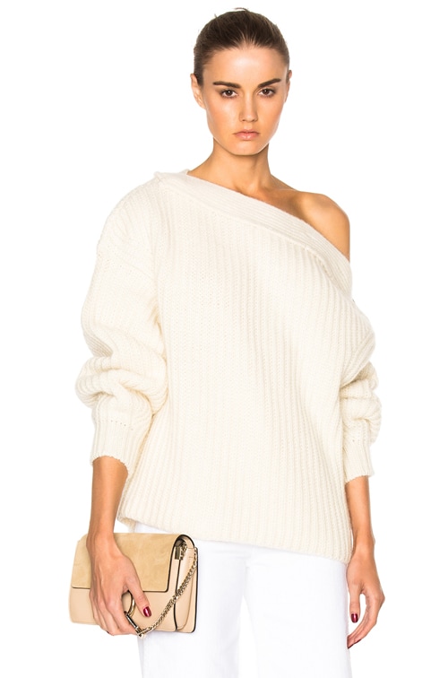 acne studio off shoulder sweater