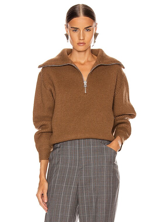 acne half zip sweater