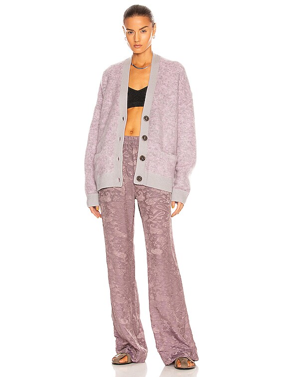 Acne Studios Rives Mohair Cardigan in Dusty Lilac | FWRD