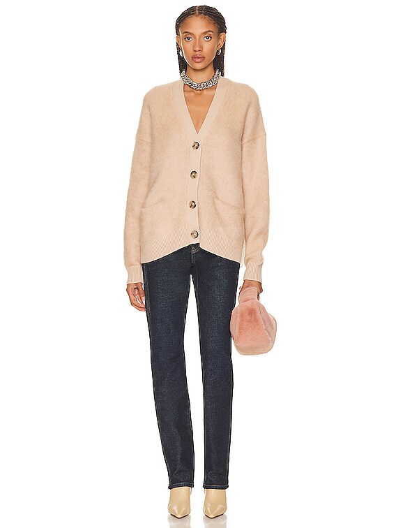 Acne Studios Mohair Cardigan in Warm Beige | FWRD Acne Studios Mohair Cardigan in Warm Beige | FWRD