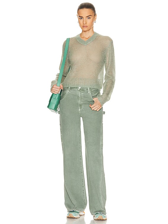 Acne Studios Knit Sweater in Sage Green | FWRD