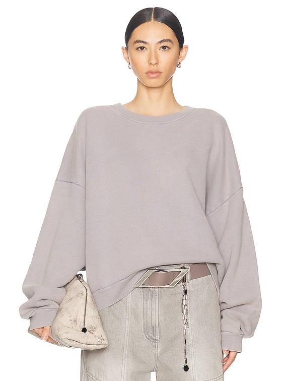 Acne Studios Fester Sweatshirt in Dusty Purple | FWRD Acne Studios Fester Sweatshirt in Dusty Purple | FWRD