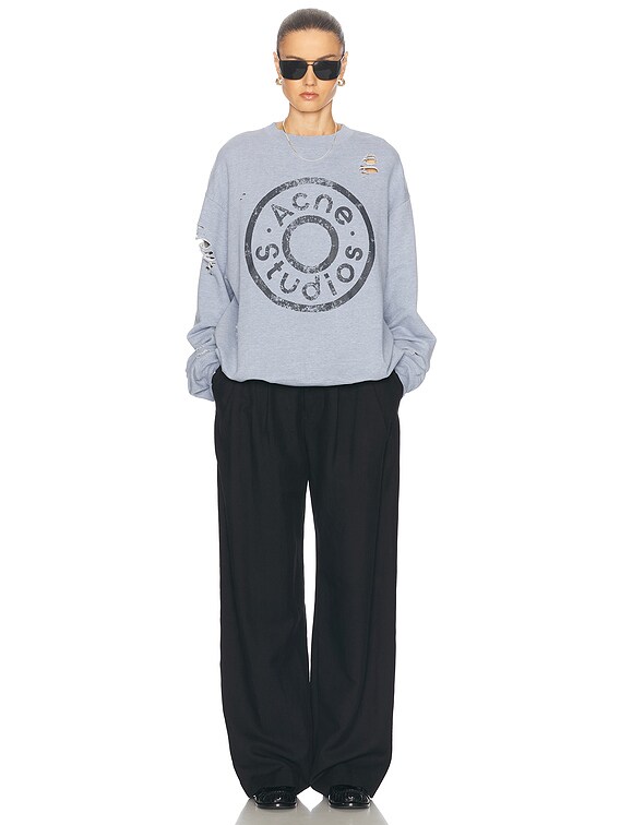 Acne Studios FRANZISKA スウェットシャツ - Blue Melange | FWRD