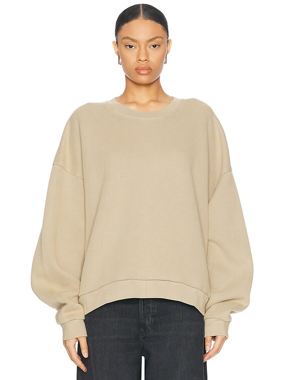 Acne Studios Fester Crewneck Sweater in Concrete Grey | FWRD