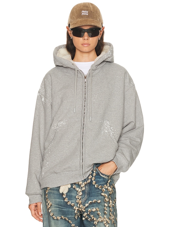 Acne Studios グレー スウェット size　M Acne Studios Flexa Fleece Sweatshirt in Grey Melange | FWRD