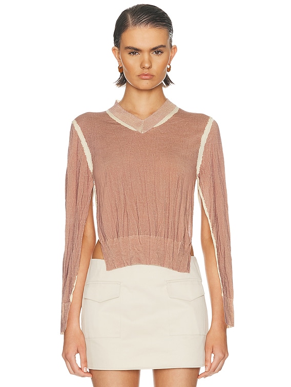 user_aca3fdf3　0922 Acne Studios Krish Krinkeled Normcore Fenix Sweater in Old Pink | FWRD