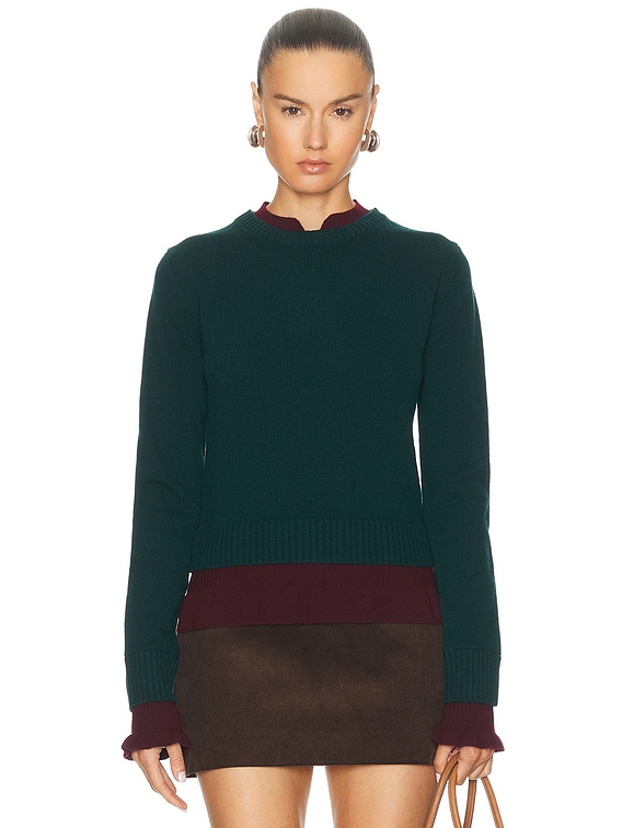Acne Studios Kenz Sweater in Dark Green | FWRD
