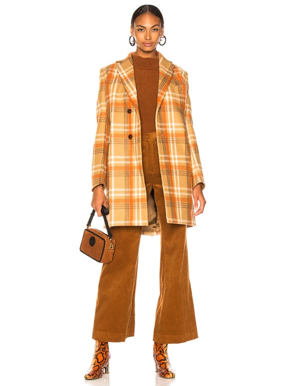 Camel plaid outlet coat