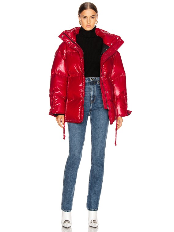 Acne Studios Ophira Down Jacket in Dark Red | FWRD