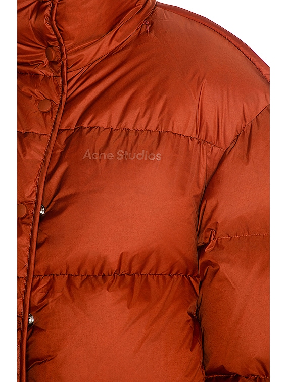 Acne Studios Orna Puffer Jacket in Rust Orange | FWRD