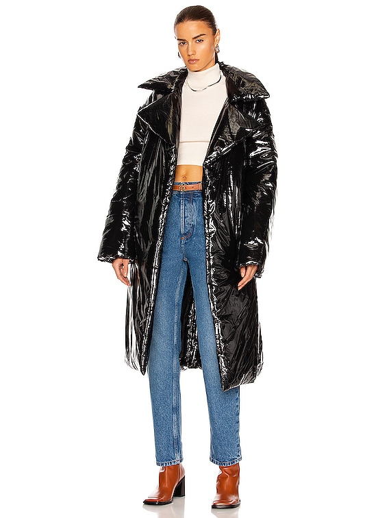 Acne Studios Gloss NY Face Coat in Black | FWRD