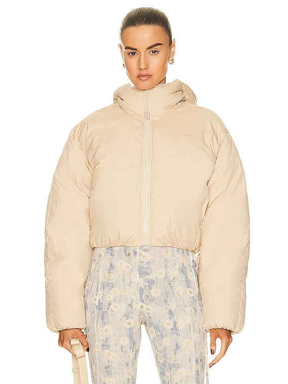 ジャケット ACNE STUDIOS Woman Jacket Sand A90636 AE0 Acne Studios Puffer Jacket in Sand Beige | FWRD