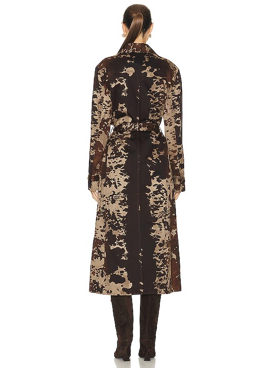 Acne Studios Cow Coat in Dark Brown | FWRD
