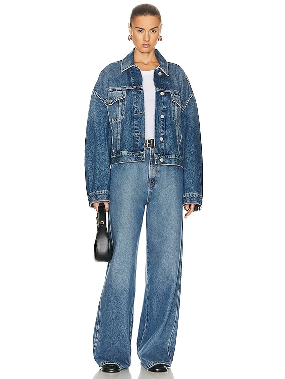 Acne studios best sale cropped denim jacket