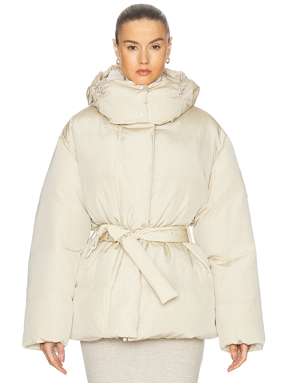 Acne Studios Oksa Shiny Coated Puffer Jacket in Faded Grey Acne Studios Oksa Shiny Coated Puffer Jacket in Faded Grey