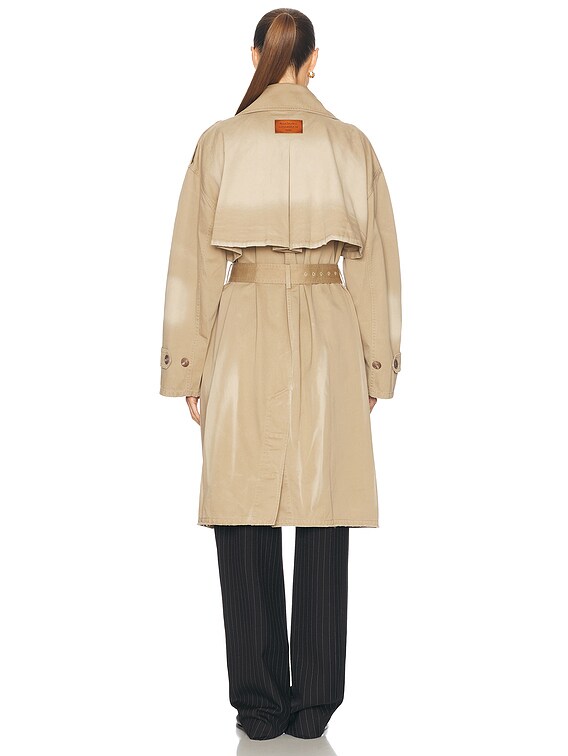 Acne Studios Ostrid Trench Coat in Mushroom Beige | FWRD