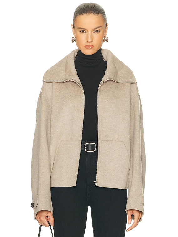 Acne Studios Olemmy Cashmere Jacket in Oatmeal Melange | FWRD