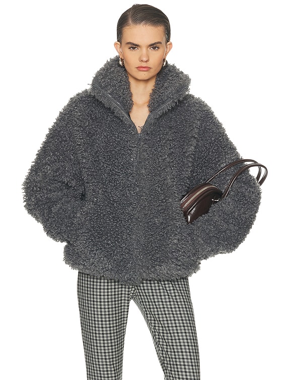 ACNE STUDIOS　JACKET Acne Studios Felemmy Oversize Jacket in Carbon Grey | FWRD