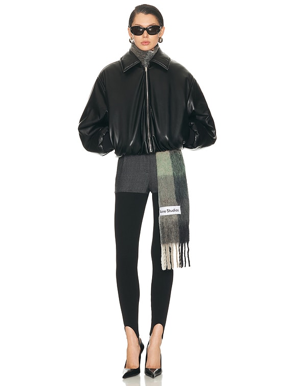 ジャケット・アウター YUNA Acne Studios Onnea Crop Faux Leather Jacket in Black | FWRD