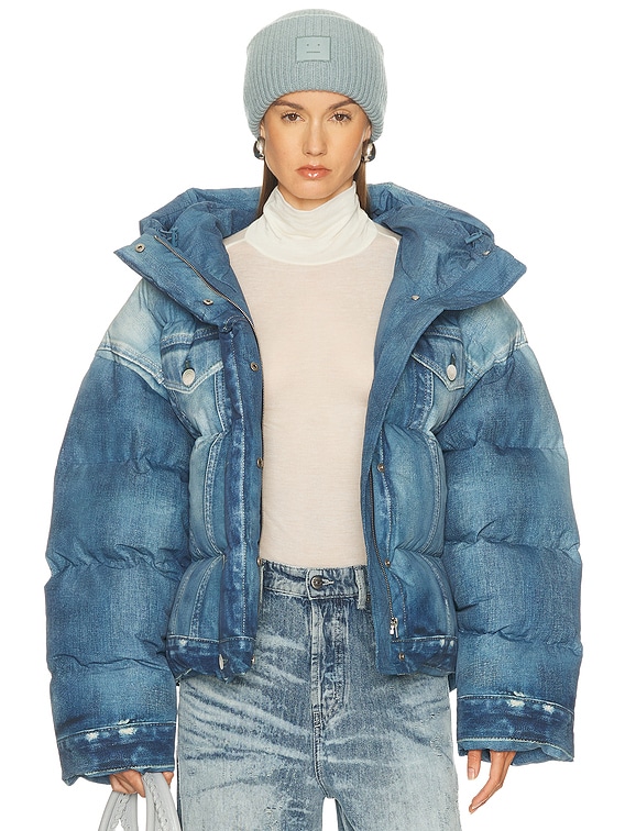 ジャケット・アウター Acne Studios FW 24 Coated Denim Jacket Acne Studios Omenra Puffer Jacket in Denim Blue | FWRD