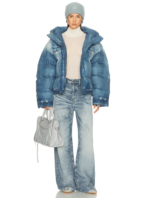 Acne Studios Omenra Puffer Jacket in Denim Blue | FWRD