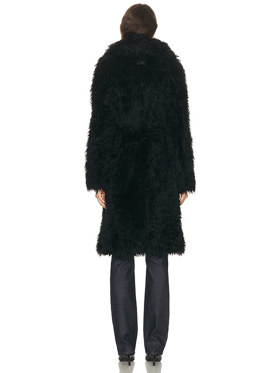 Acne Studios Oflama Messy Coat in Black | FWRD