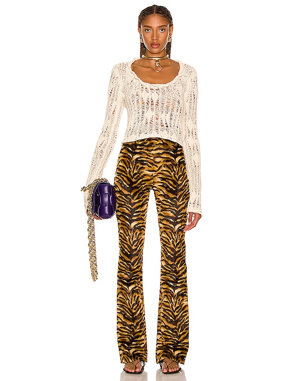 Acne Studios PIPPA パンツ - Orange & Black | FWRD