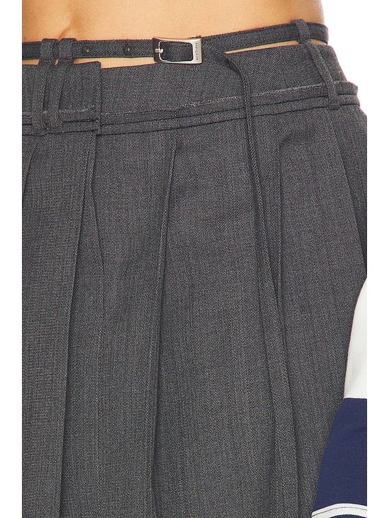 VIP【送料関税込】ACNE STUDIOS Dark grey skirt Acne Studios Ipleat Commercial Suiting Skirt in Dark Grey | FWRD