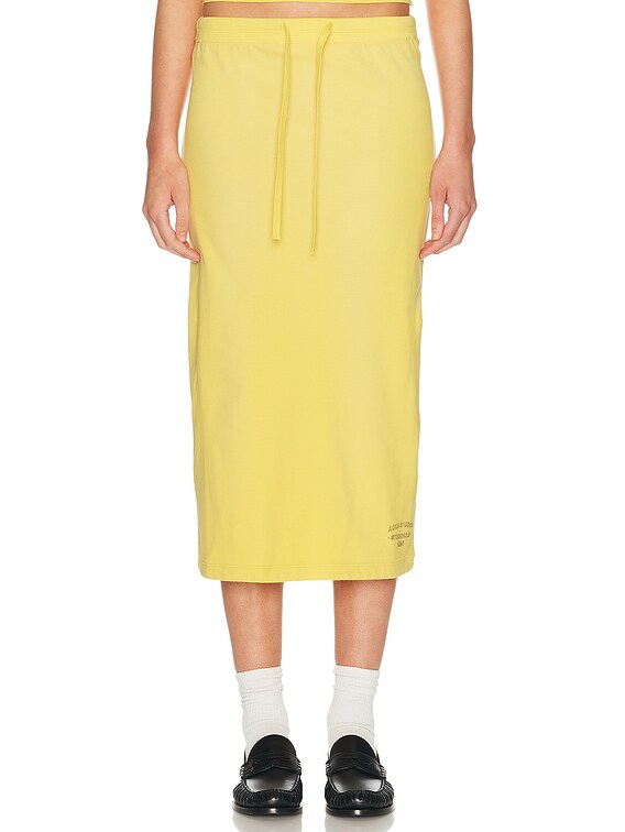 Acne studios lt yellowフレアスカート Acne Studios Edora Sunkissed Skirt in Warm Yellow | FWRD