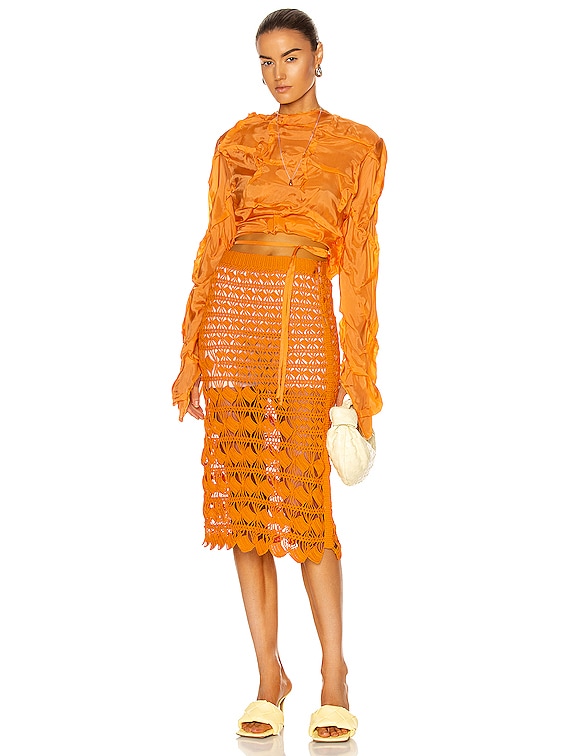 Acne Studios Midi Skirt in Orange | FWRD