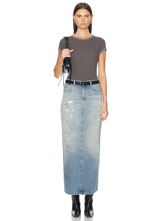 Acne Studios Denim Skirt in Light Blue | FWRD