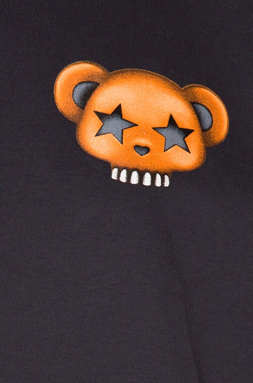 Acne Studios Niagara Emoji Tee in Dark Navy & Bear Print | FWRD