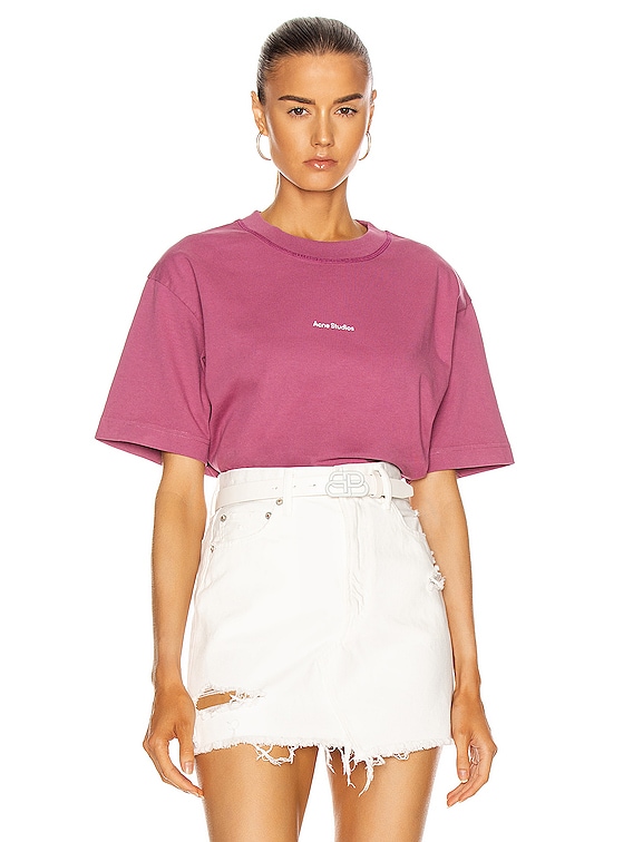 Acne Studios Edie T-Shirt in Violet Pink | FWRD