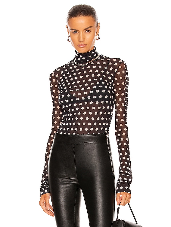 Acne Studios Denise Print Top in Black & White | FWRD
