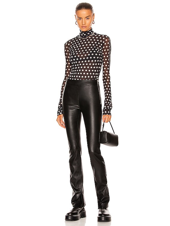 【ACNE STUDIOS】プリントタートルネックトップ ブラック Acne Studios Denise Print Top in Black & White | FWRD